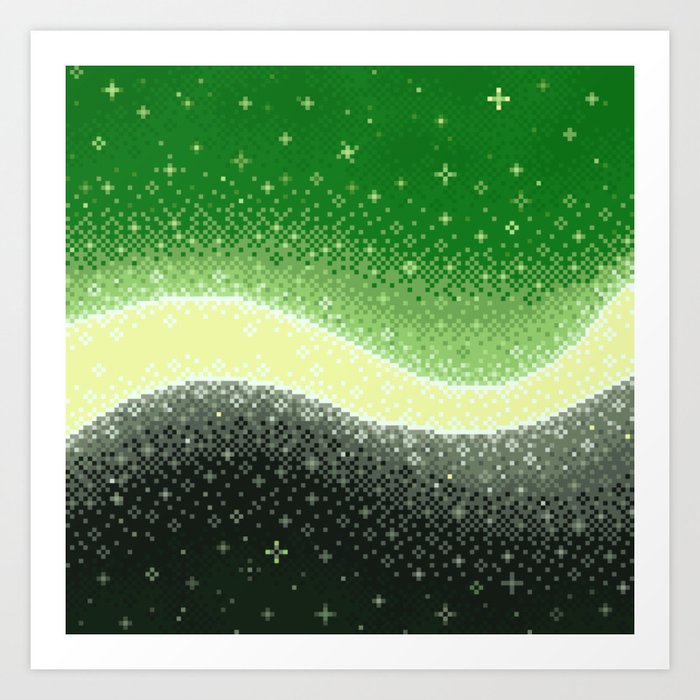 Aromantic Pride Flag Galaxy Art Print By Sarajea Society6
