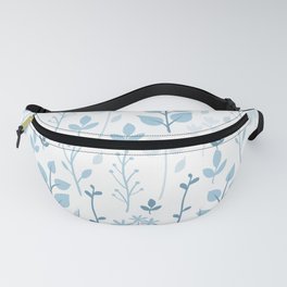 Cute Tiny Light Blue Leaves Fanny Pack