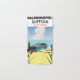Waldringfield Suffolk beach travel poster Hand & Bath Towel