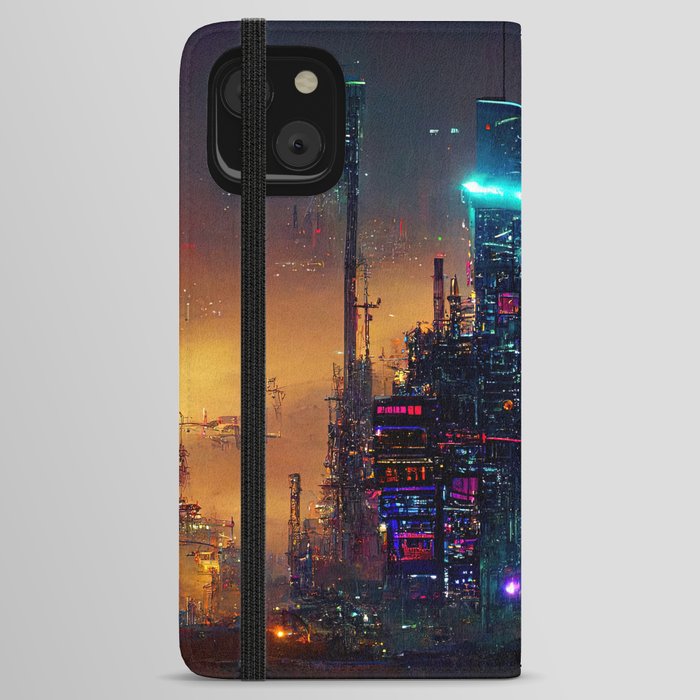 Postcards from the Future - Nameless Metropolis iPhone Wallet Case