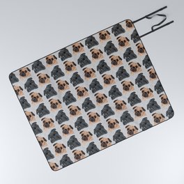Pug Pattern Picnic Blanket