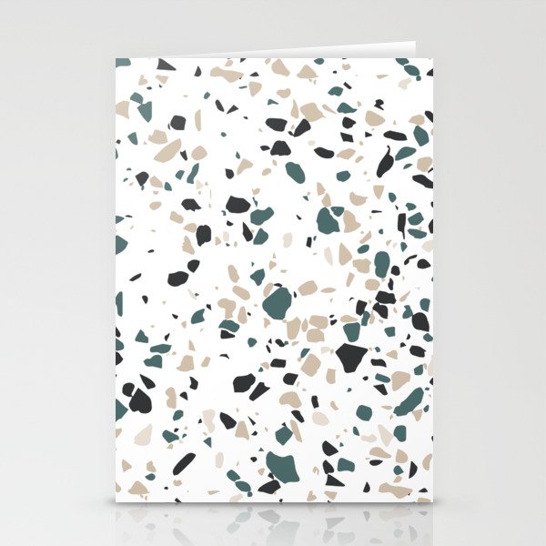 Terrazzo White Green Khaki Black Stationery Cards By Junkydotcom Society6 Each green tile has a lot of big white flakes and tiny black flakes. terrazzo white green khaki black stationery cards by junkydotcom