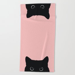 Black Cat Beach Towel
