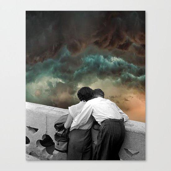 Watching the storms roll in Canvas Print