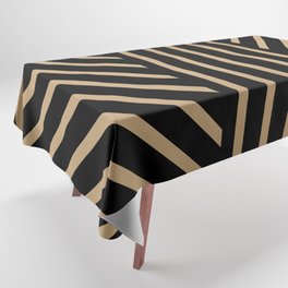 Lined Black + Gold Tablecloth