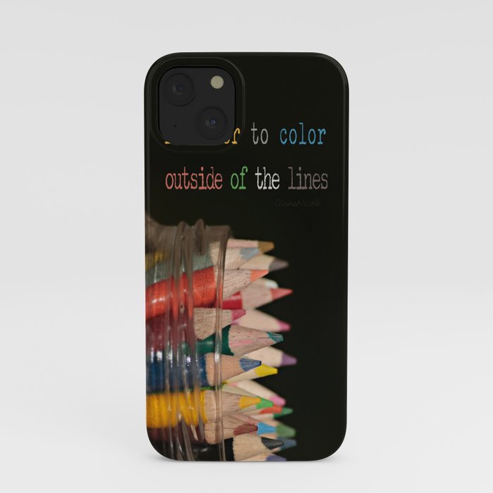 Color outside of the lines iPhone Case