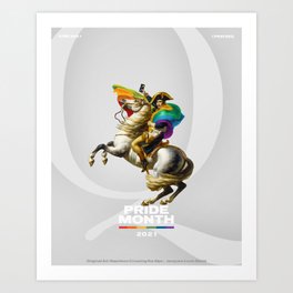 Napoleon goes rainbow  Art Print