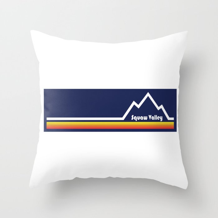 Squaw Valley Ski Resort Throw Pillow