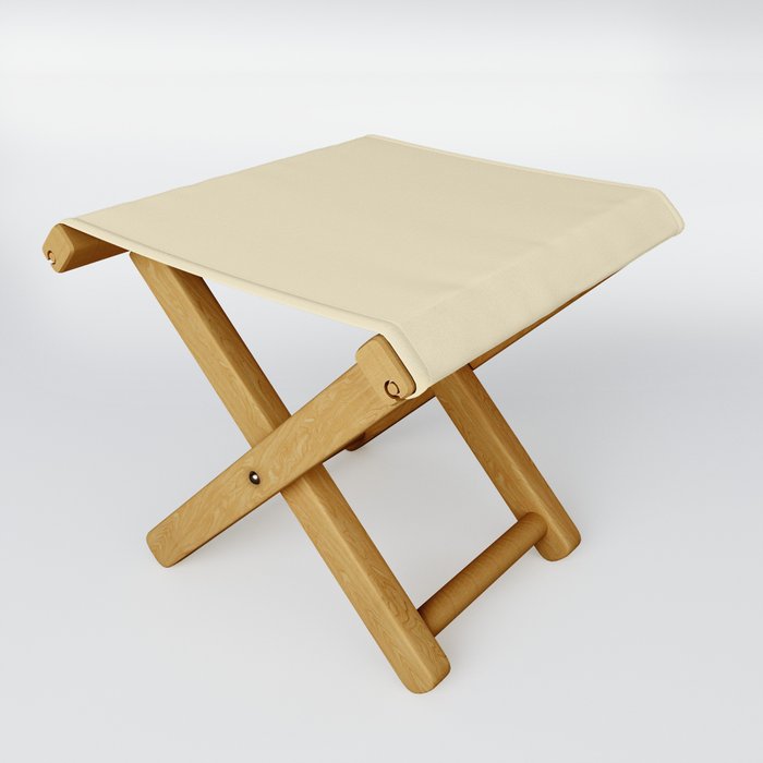 Light Neutral Beige Solid Color Hue Shade - Patternless Folding Stool