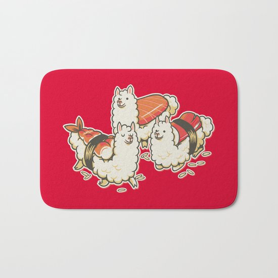 Alpaca Sushi Niguiri Bath Mat