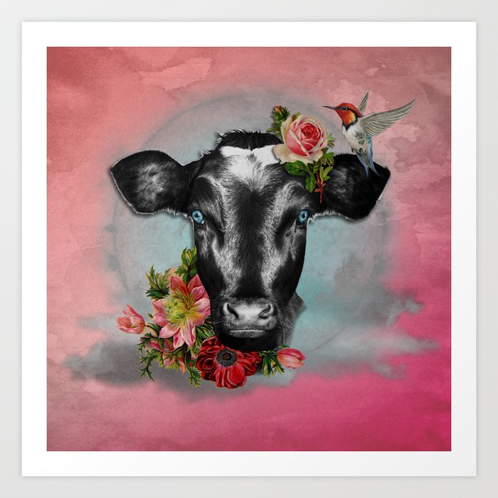 holy cow Art Print by Rosa Picnic