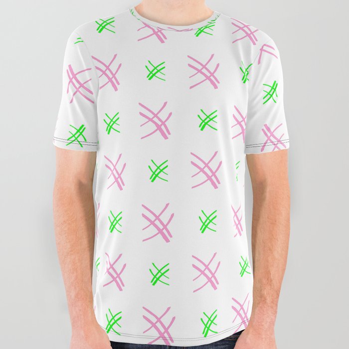 Pink and green graphic tees 2025