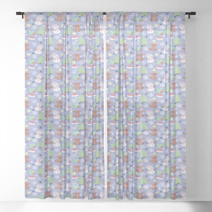 Winter Pattern Sheer Curtain