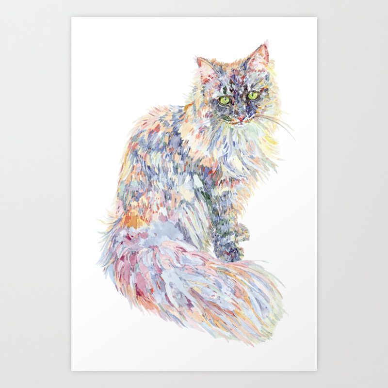 Siberian Forest Cat Mowgli Art Print By Beccaboyce Society6