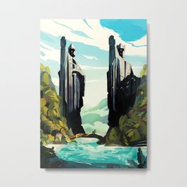 The Gates of Argonath Metal Print | Book, Painting, The, Lord, Middle, Movie, Rings, Lordofrings, Tolkien, Of 