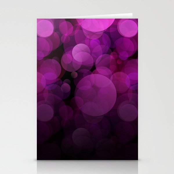 Purple light abstract bokeh background Stationery Cards