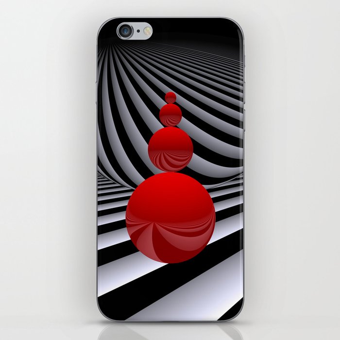 opart and red spheres iPhone Skin