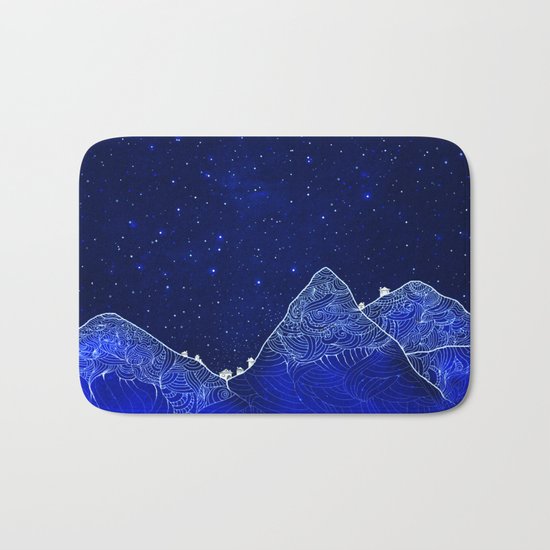 Somewhere up above the stars Bath Mat