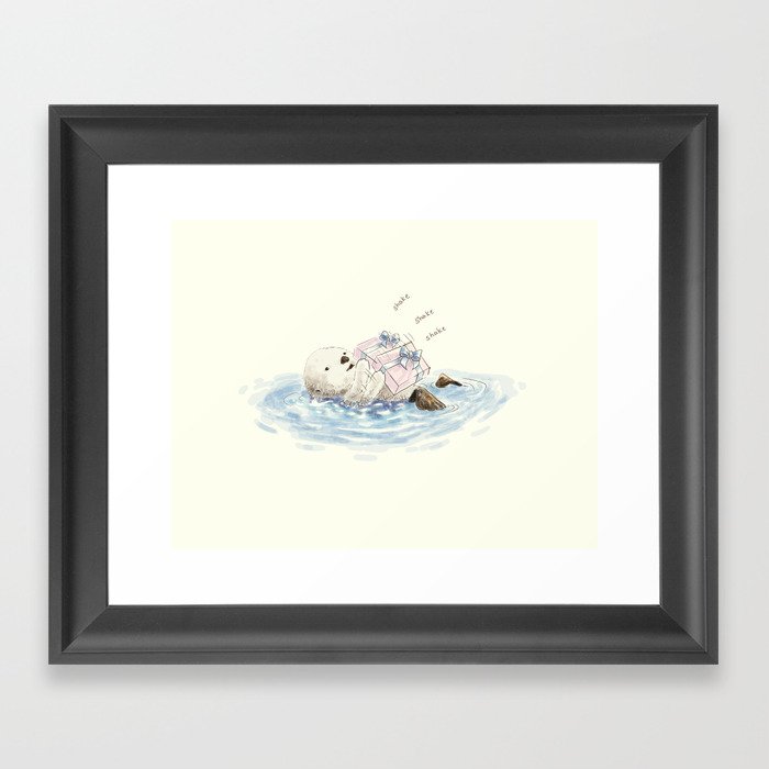 sea otter's birthday Framed Art Print