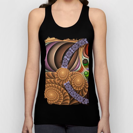 Pattern in motion, fractal geometric art Unisex Tank Top