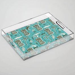 Tropical Tiki - Aqua Acrylic Tray