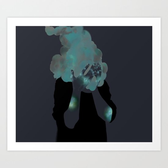 Smoke Inverted Art Print