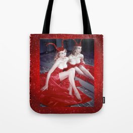 Femme Fatale - Anita Red Devil Glitter Tote Bag