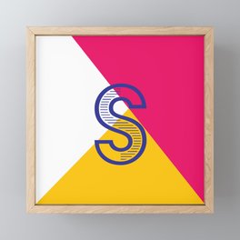 S monogram no. 2 - angle series Framed Mini Art Print