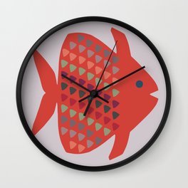 Orange Roughy Toughy Wall Clock