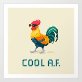 Cool Rooster Art Print