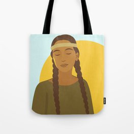 Native American Girl Tote Bag