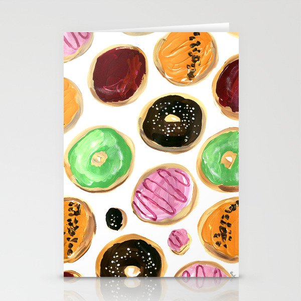 Colorful donuts Stationery Cards by blursbyaiShop | Society6