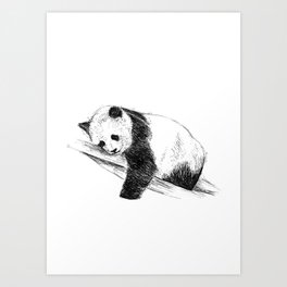 Sleepy Panda II Art Print