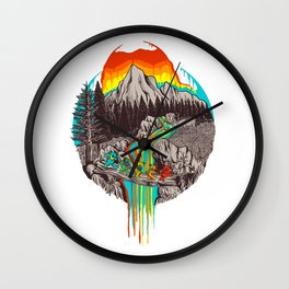 Dancing Bears Graphic Colorful T shirt Gift Wall Clock