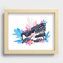 Pride Snake Skull (Trangender) Recessed Framed Print