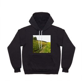 Trail through the rapeseed field summer countryside landscape Hoody