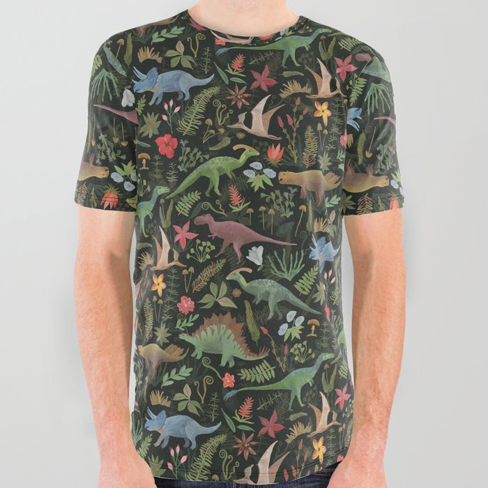 Dinosaur Jungle All Over Graphic Tee