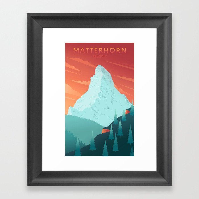 Matterhorn poster Framed Art Print