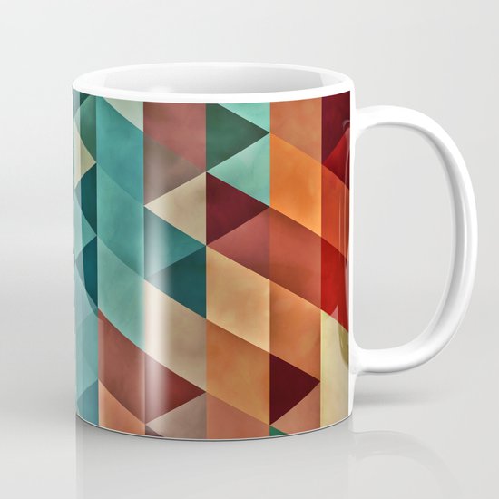 Teal/Orange Triangles Mug
