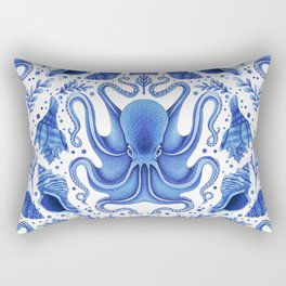 Octopus, Seashells and Starfish Rectangular Pillow
