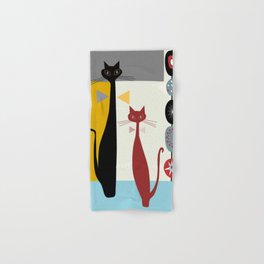 Mid-Century Modern Art Cats Hand & Bath Towel