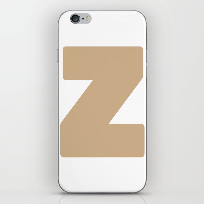 Z (Tan & White Letter) iPhone Skin