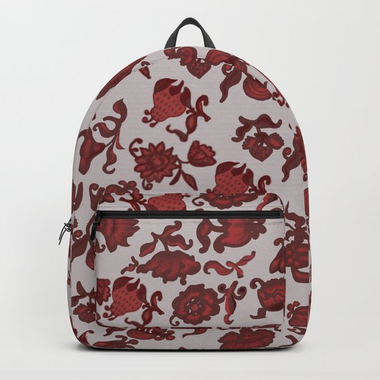 red flowers Backpack