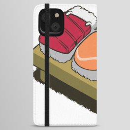three cute sushi sleeping iPhone Wallet Case