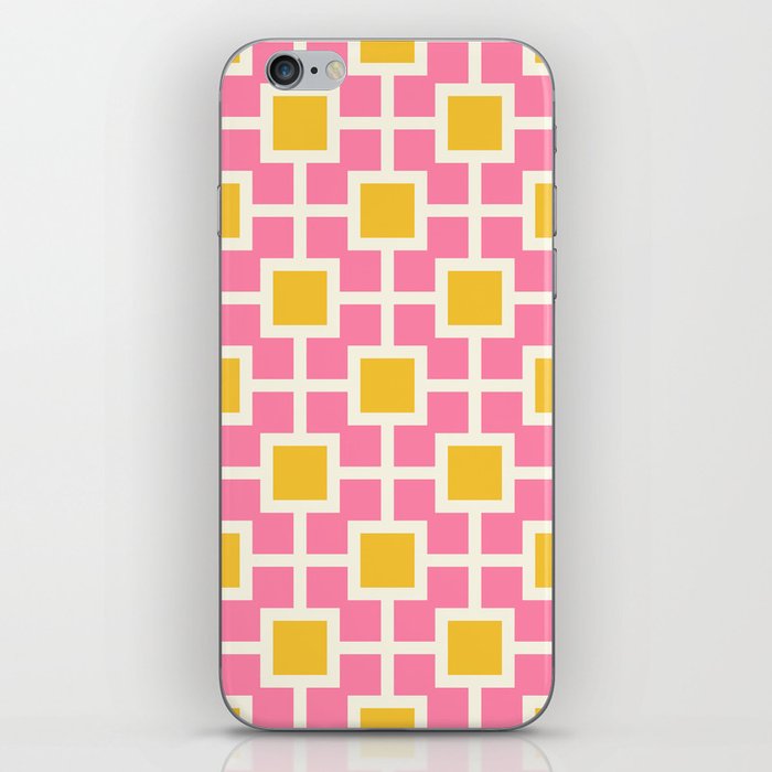 Classic Hollywood Regency Pattern 787 Yellow Pink and Beige iPhone Skin