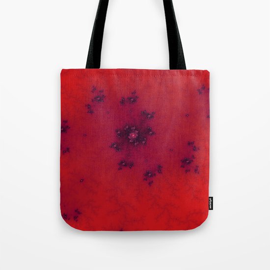Red Fractal Tote Bag