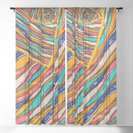 Colorful design Sheer Curtain