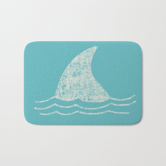 Beach Series Aqua- Shark Animal in the deep See Bath Mat