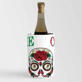 Mexico Soccer Sugar Skull Wine Chiller
