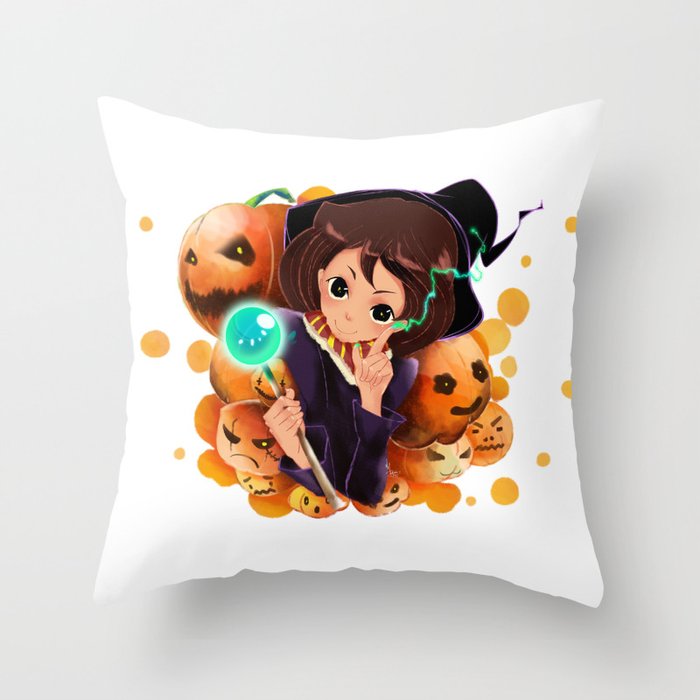 the.Pumpkin Queen Throw Pillow